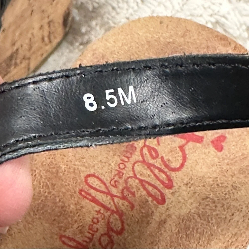 Jelly Pop Platform Black & Cork Sandals / Shoes, 8.5